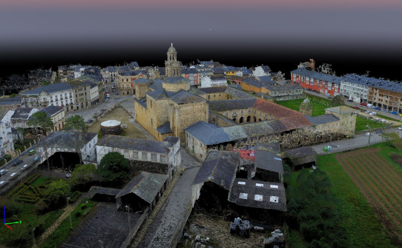 Drone photogrammetry — historic town centre aerial 3D model