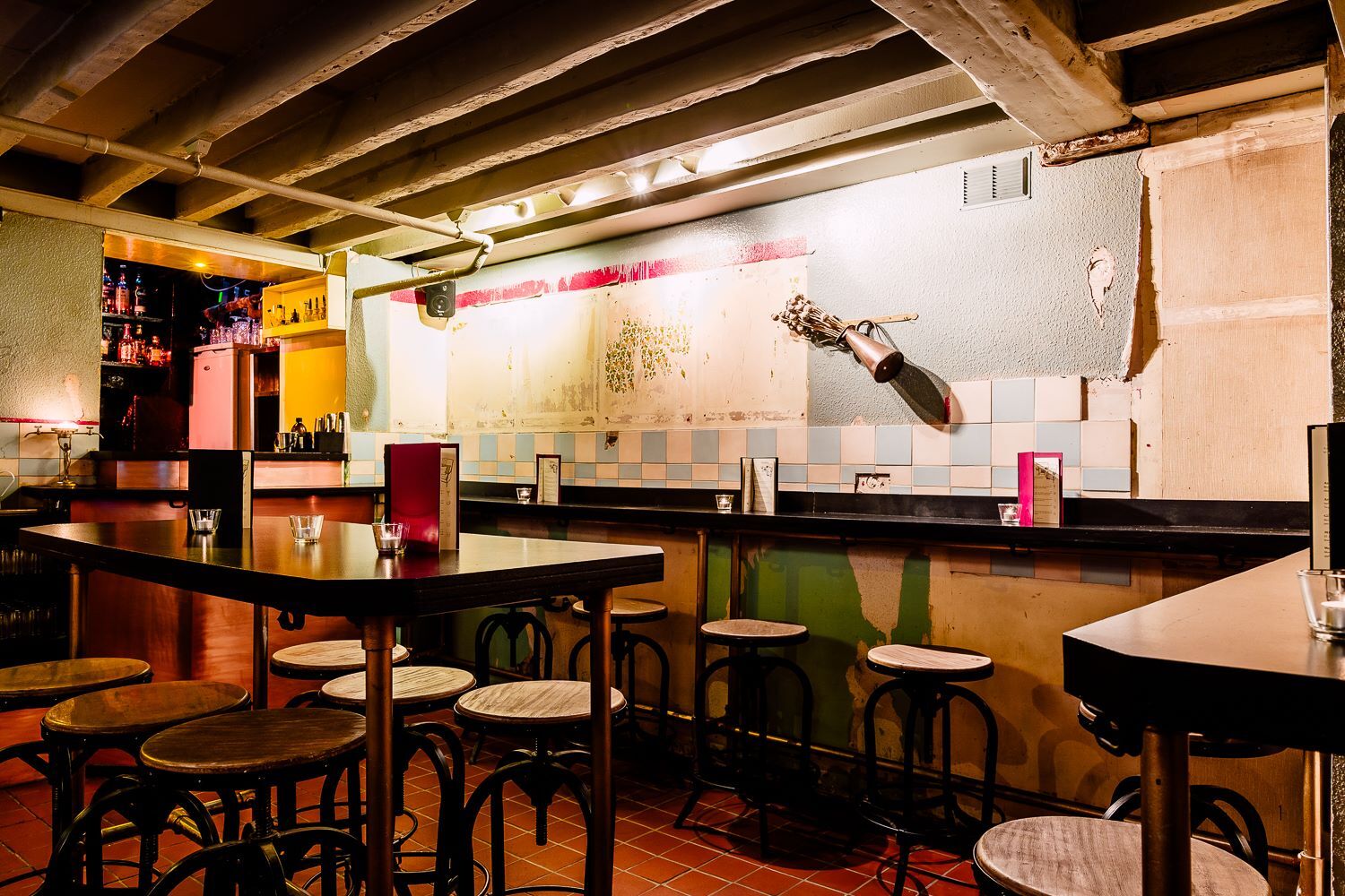 Industrial bar interior