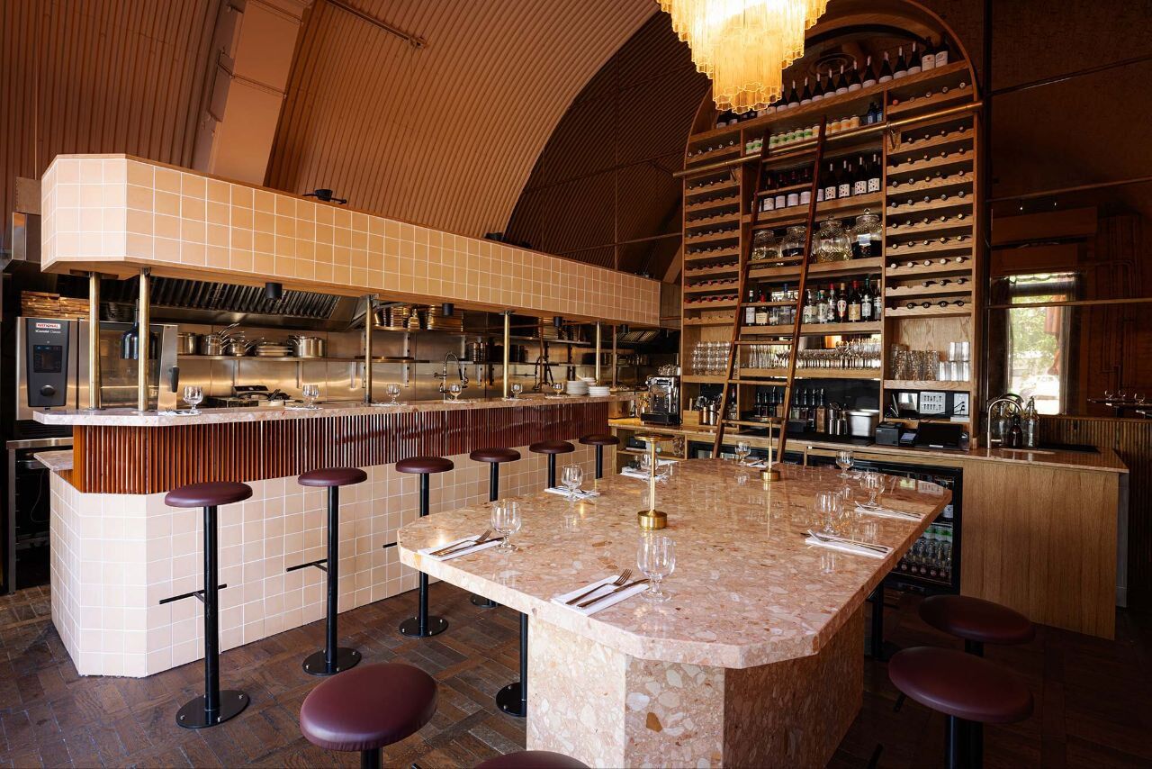 Little Kudu open kitchen and wine wall