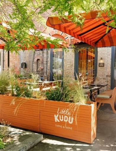 Little Kudu outdoor terrace with custom planters