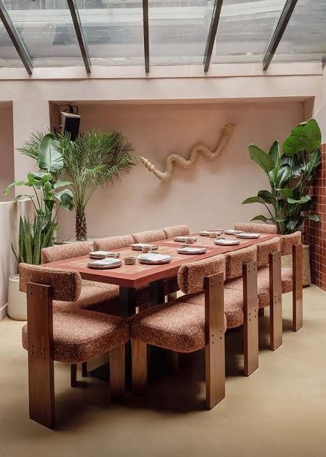 Fonda private dining with custom table