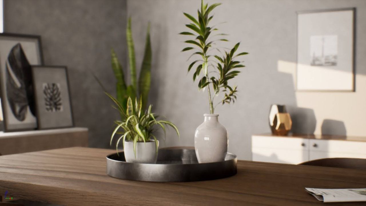 Photorealistic render — final materials and lighting